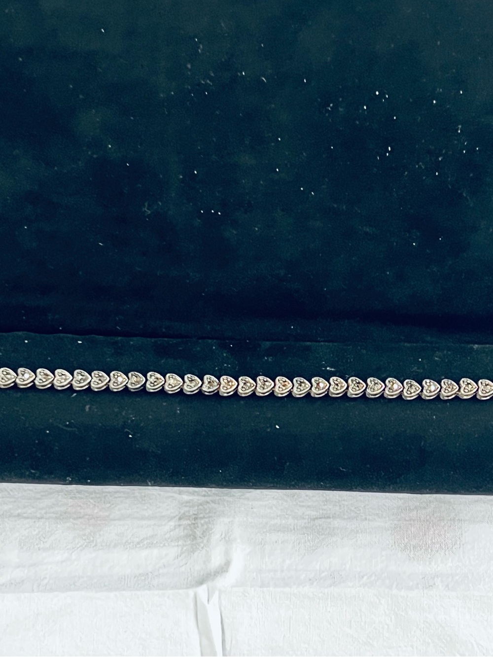 Classic Silver Heart Link Bracelet - Women's Jewelry